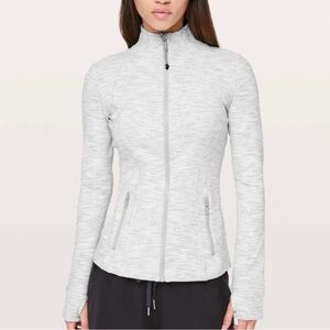 Lululemon Women's Define Jacket White/Gray Jacket Sz 6